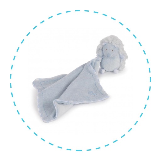 Doudou hérisson Léon bleu ciel 