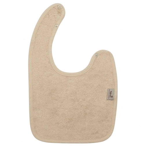 Bavoir avec bouton poussoir frosted almond 