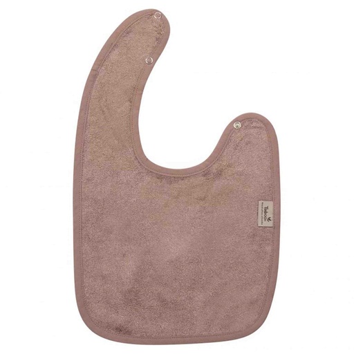 Bib with push button mellow mauve