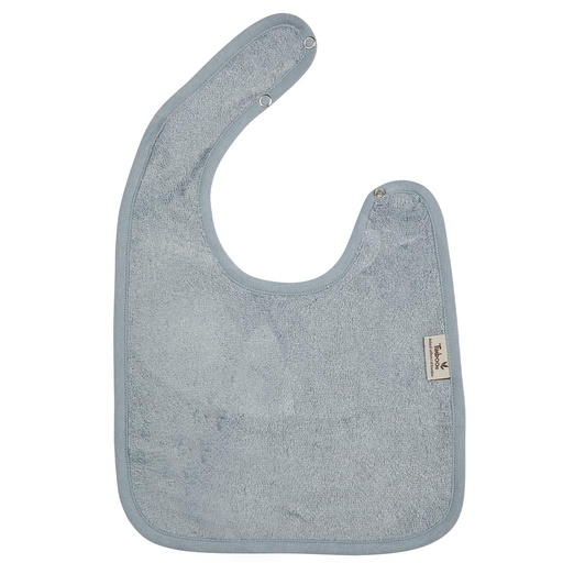 Bib with push button moon blue 