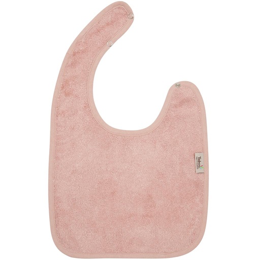 Bib with push button misty pink