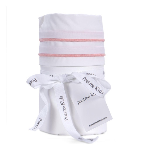 Drap de lit chevron rose mélangé 80X100