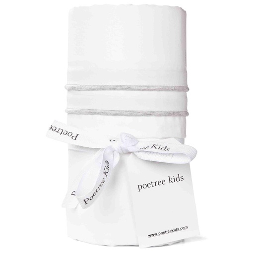 Drap de lit chevron blanc 80X100
