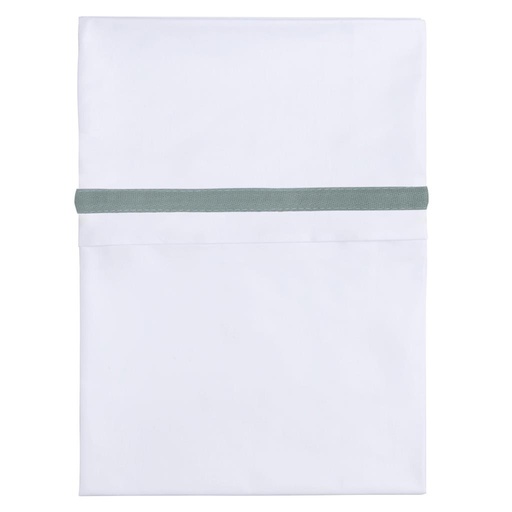 Crib sheet (color woven piping) baby's only zeegroen 80X100