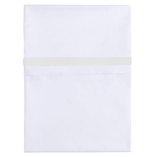 Drap de berceau (passepoil tissé de couleur) pour bébé seulement blanc