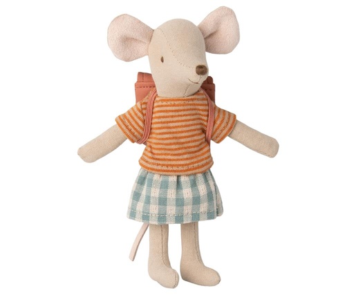 Mouse big sister with bag old pink  