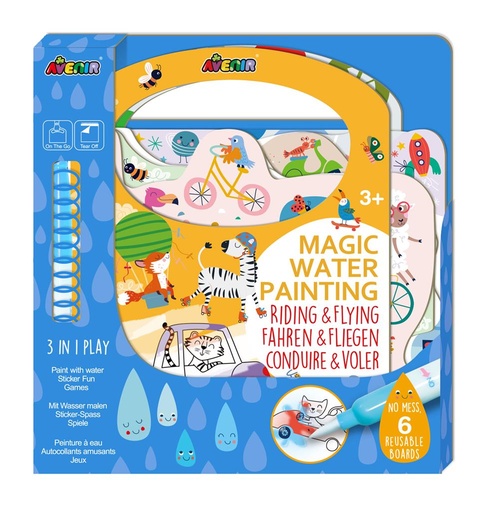 Magisch waterschilderen boek rijden&vliegen  