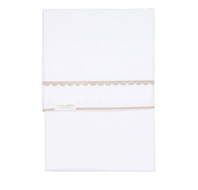 Bed sheet Beige Rounded embroidered Little Dut  