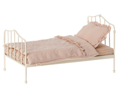 Miniatuur bed - mini - roze