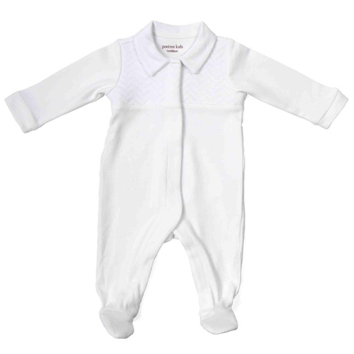 Crawler suit Chevron white 