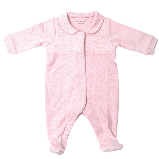 Crawler suit Chevron pink melange