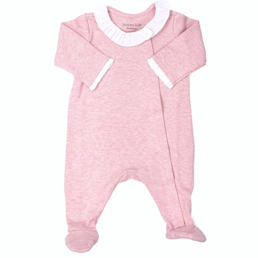 Kruippakje Chevron pinkmelange 