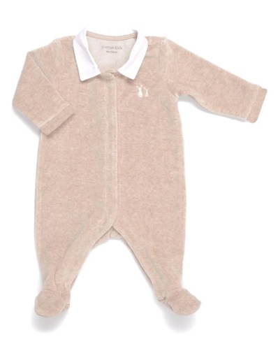 Combinaison chenille en velours camel 