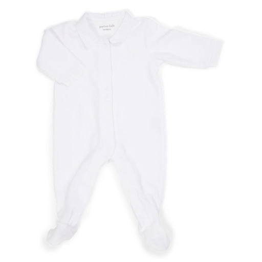 Combinaison chenille en velours white 