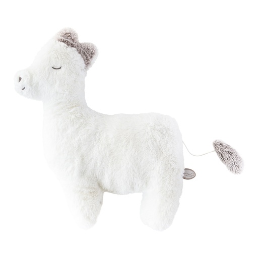 Musical soft toy alpaca Lulu wit 