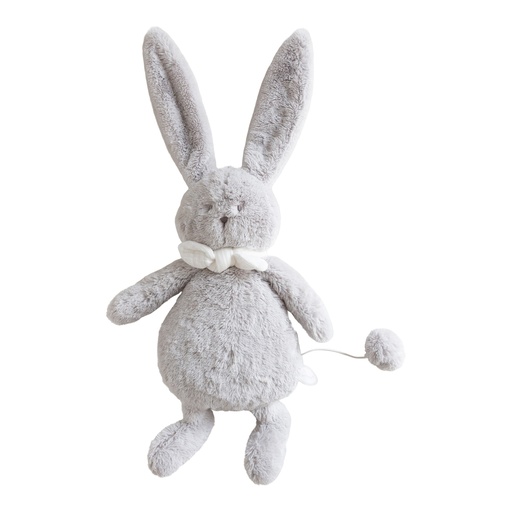 Lapin musical en peluche Ella lichtgrijs 