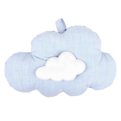 Coussin musical coeur doux bleu