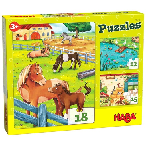 Puzzles: farm animals  