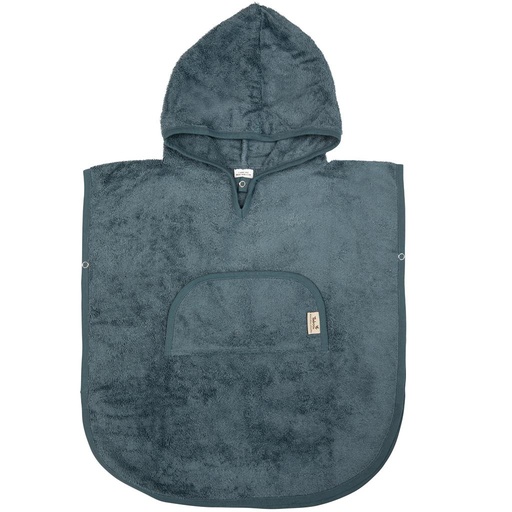 Poncho col V (2-4y) marin 