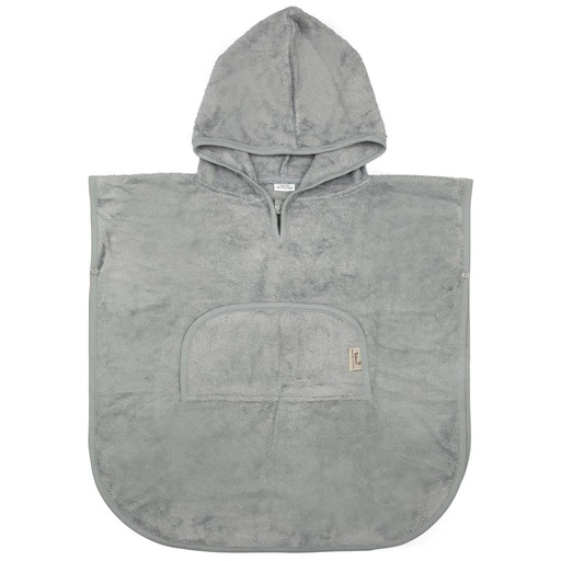 Poncho col V (2-4ans) bleu lune