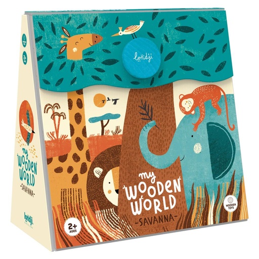 Doll set my wooden world savanna  