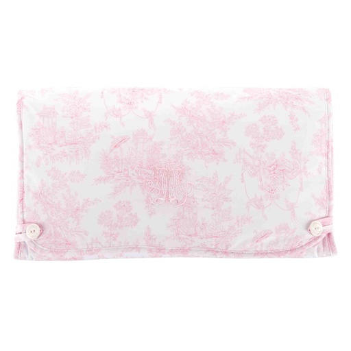 Coussin de voyage rose bonbon (imprimé)