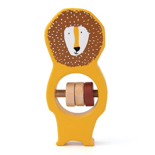 Hochet en bois mr. lion 
