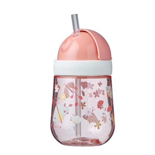 Straws cup mio 300 ml flowers & butterflies