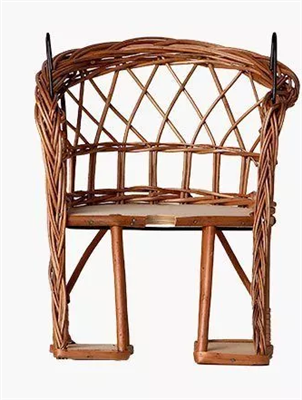 Wicker doll bike carrier  