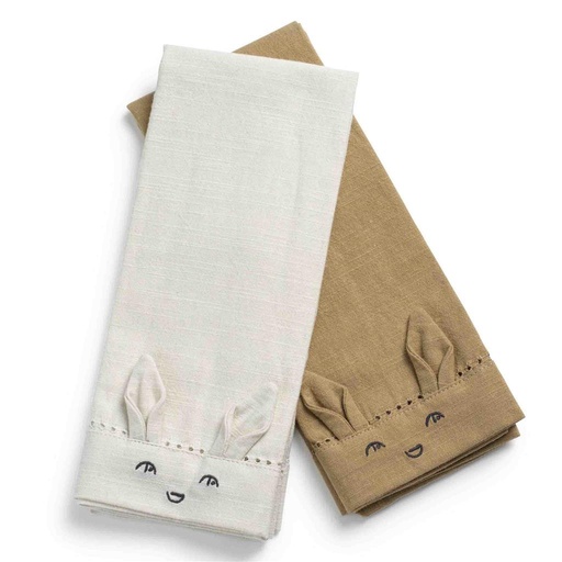 Serviette (set) baby Elodie lily white 