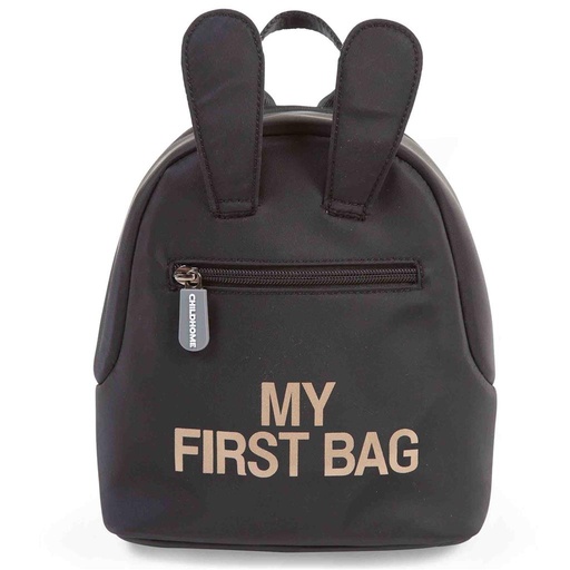 Backpack my first bag zwart-goud 