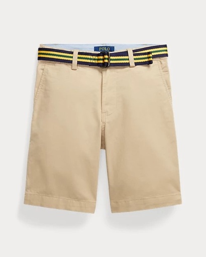 Short Bedford skinny fit kreukvrij (8j-16j) classic khaki 