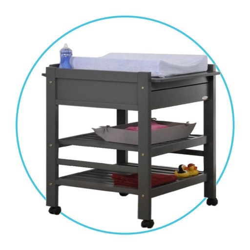 Changing table Loft (with drawer) Troll grijs 