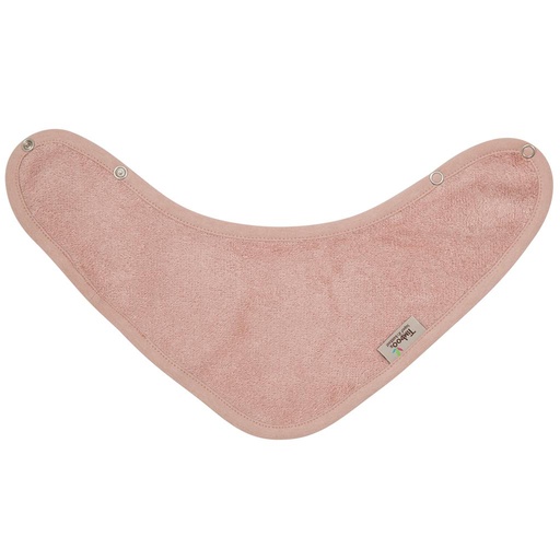 Bavoir bandana rose brumeux