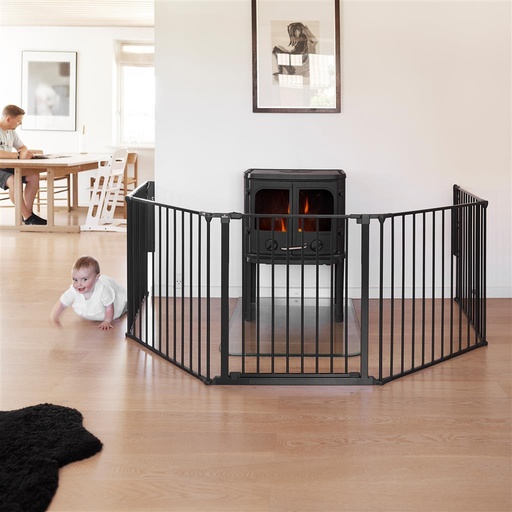 Safety gate Olaf XXX wide black