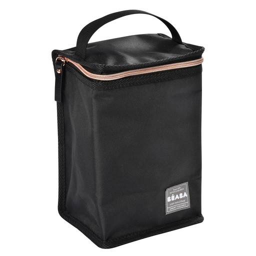 Isothermal meal bag black - pink 
