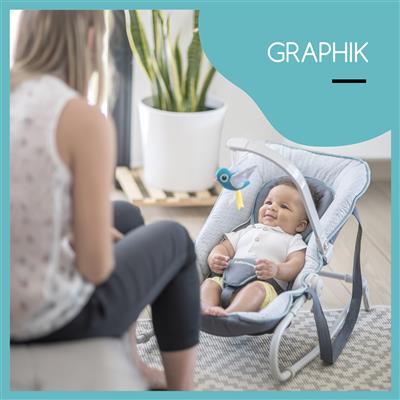Wipstoel opvouwbaar graphik blue 