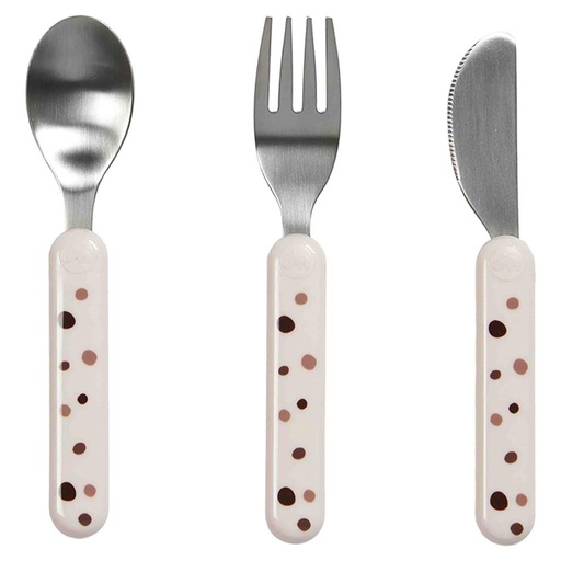 Cutlery set dreamy dots powder