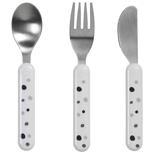 Cutlery set dreamy dots white 