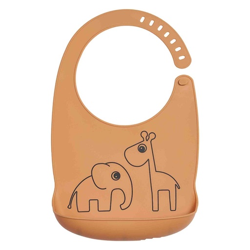 Bib (silicone) deer friends mustard