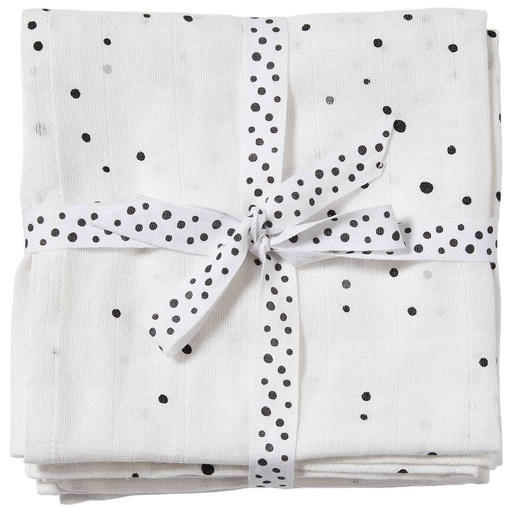 Chiffons Tetrad (paquet de 2) dreamy dots white 