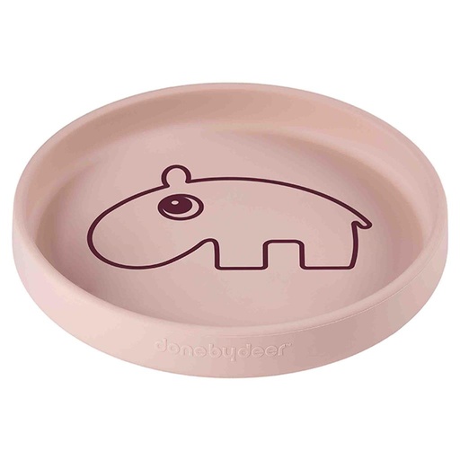 Plate (silicone) Ozzo light pink