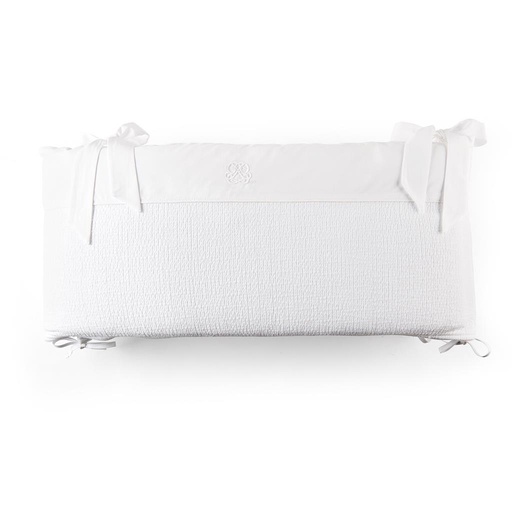 Bedbeschermer 60cm – Gewafeld (60x60x60cm) H:30cm cotton white 