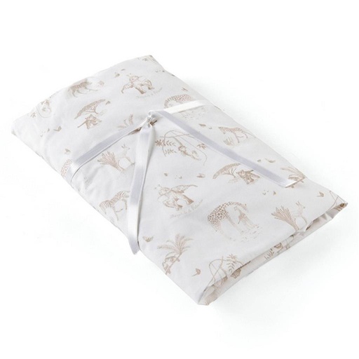 Fitted bed sheet safari (camel print)