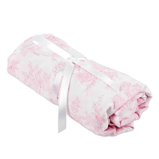 Fitted crib sheet sweet pink (print) 
