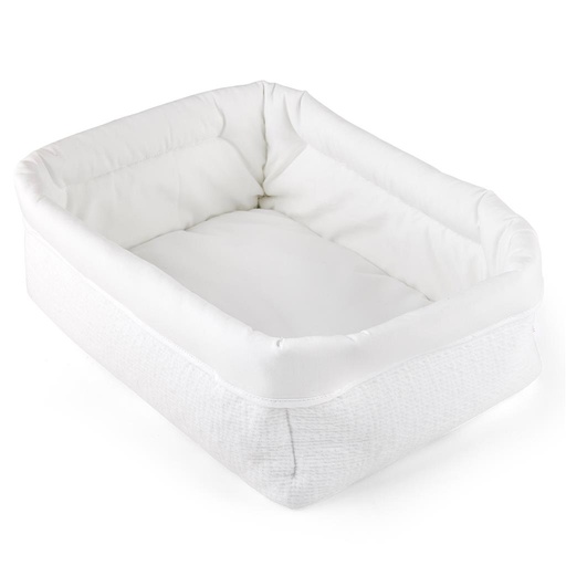 Changing basket square cotton white 