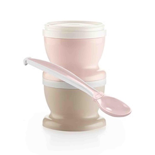 Storage jars (2 pieces + 1 spoon) light pink