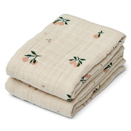 Chiffons Tetrad Lewis (paquet de 2) peach - sea shell mix 