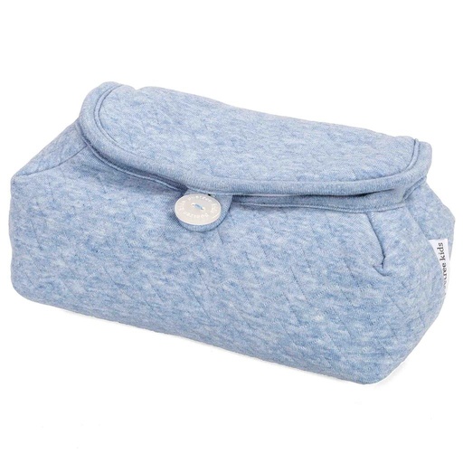 Couvercle pour lingettes humides chevron denim blue 