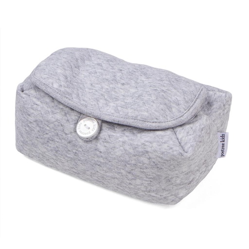 Couvercle pour lingettes humides poetree kids chevron light grey melange 